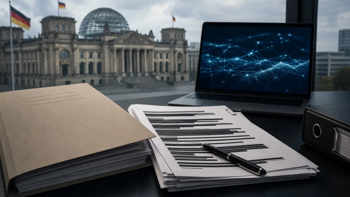 Symbolbild Berliner Politik, Digitalisierung und Insolvenzunterlagen