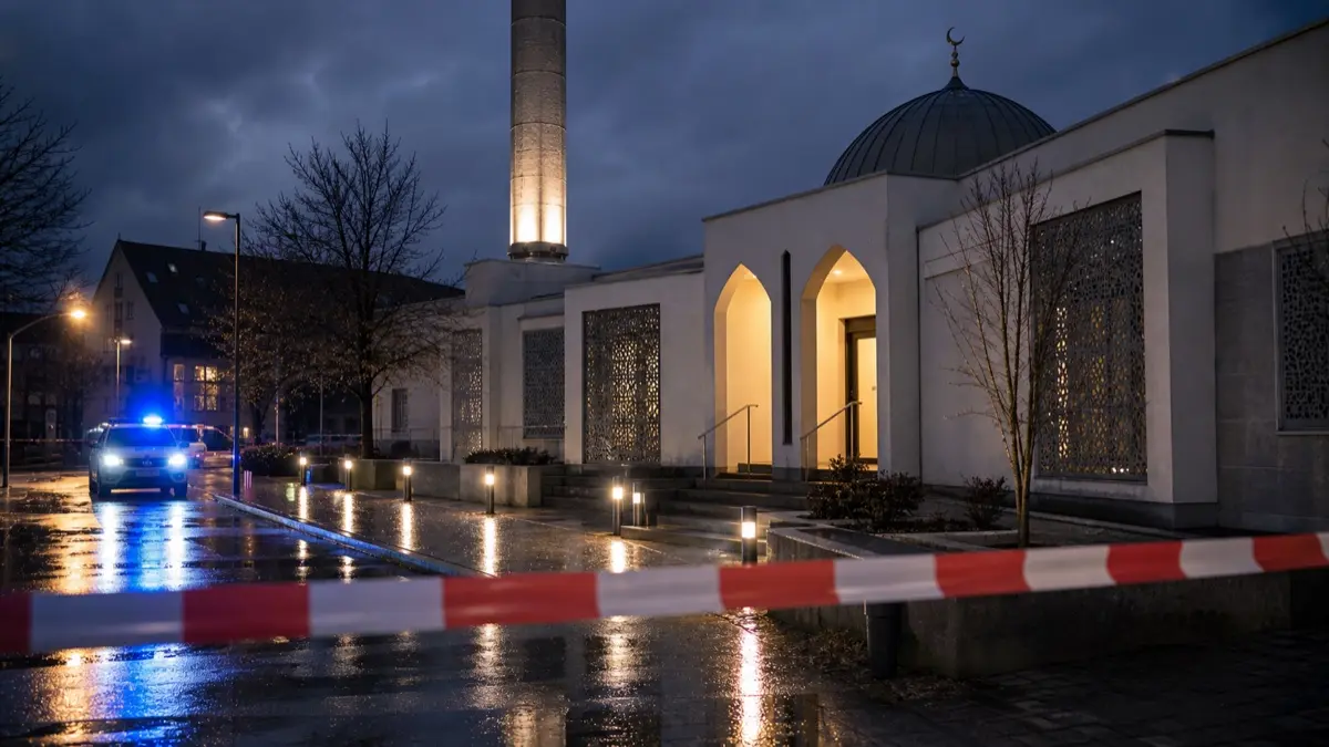 Symbolbild Polizeieinsatz an einer Moschee in Konstanz