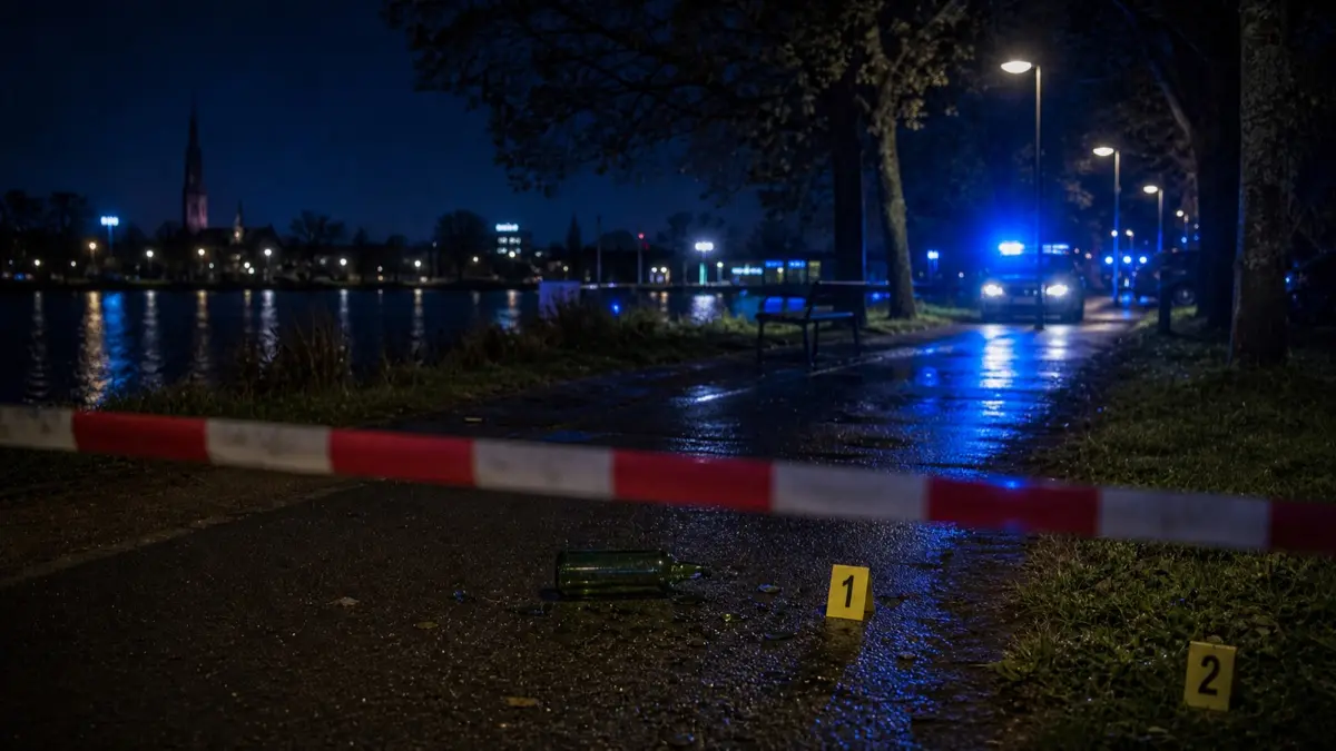 Symbolbild Polizeieinsatz nach eskalierter Auseinandersetzung am Gifizsee in Offenburg